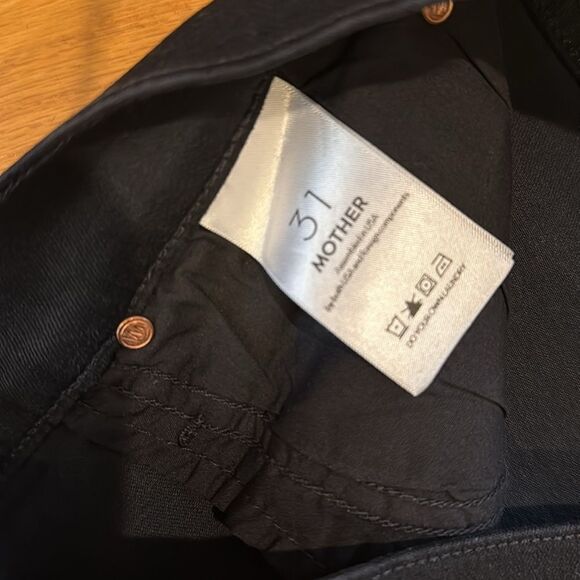 Mother Stunner Zip Ankle Step Fray Not Guilty Women's Black Jeans-31-Excellent - Picture 4 of 16